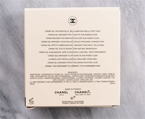 chanel bronzer ingredients